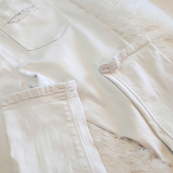 Indigo Rein white jeans distressed ankle size 3 - Picture 9 of 9